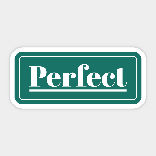 Perfect - Dark Sticker by Tipsy Pod